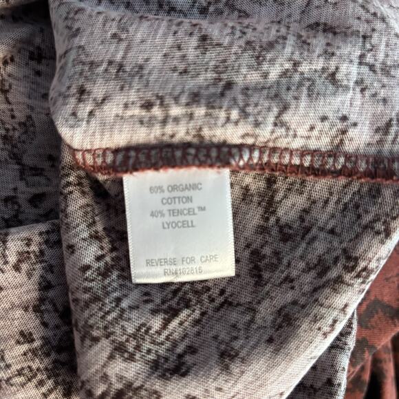 Garnet Hill Ines Women's Size Small Animal Print Dress Blouson Pockets LS Maroon - Picture 7 of 7